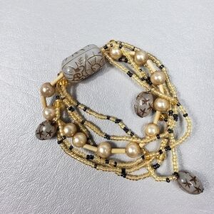 Adorable layered beaded bracelet